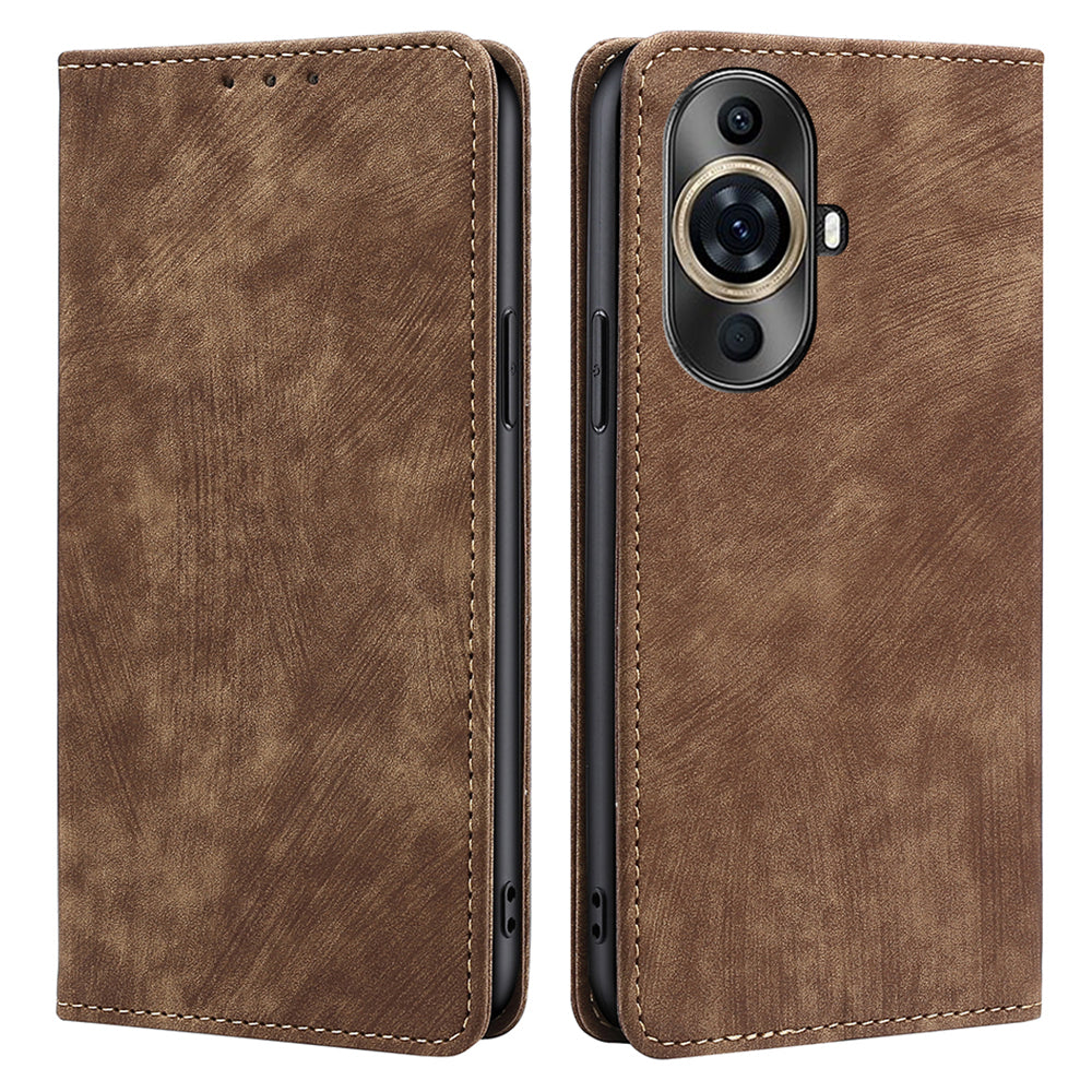 RFID Blocking Wallet Case for Huawei nova 11 Pro / nova 11 Ultra PU Leather Stand Mobile Phone Cover