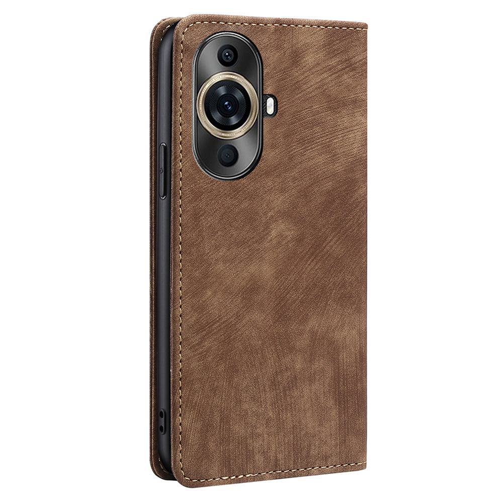 RFID Blocking Wallet Case for Huawei nova 11 Pro / nova 11 Ultra PU Leather Stand Mobile Phone Cover