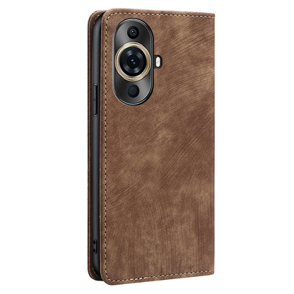RFID Blocking Wallet Case for Huawei nova 11 Pro / nova 11 Ultra PU Leather Stand Mobile Phone Cover