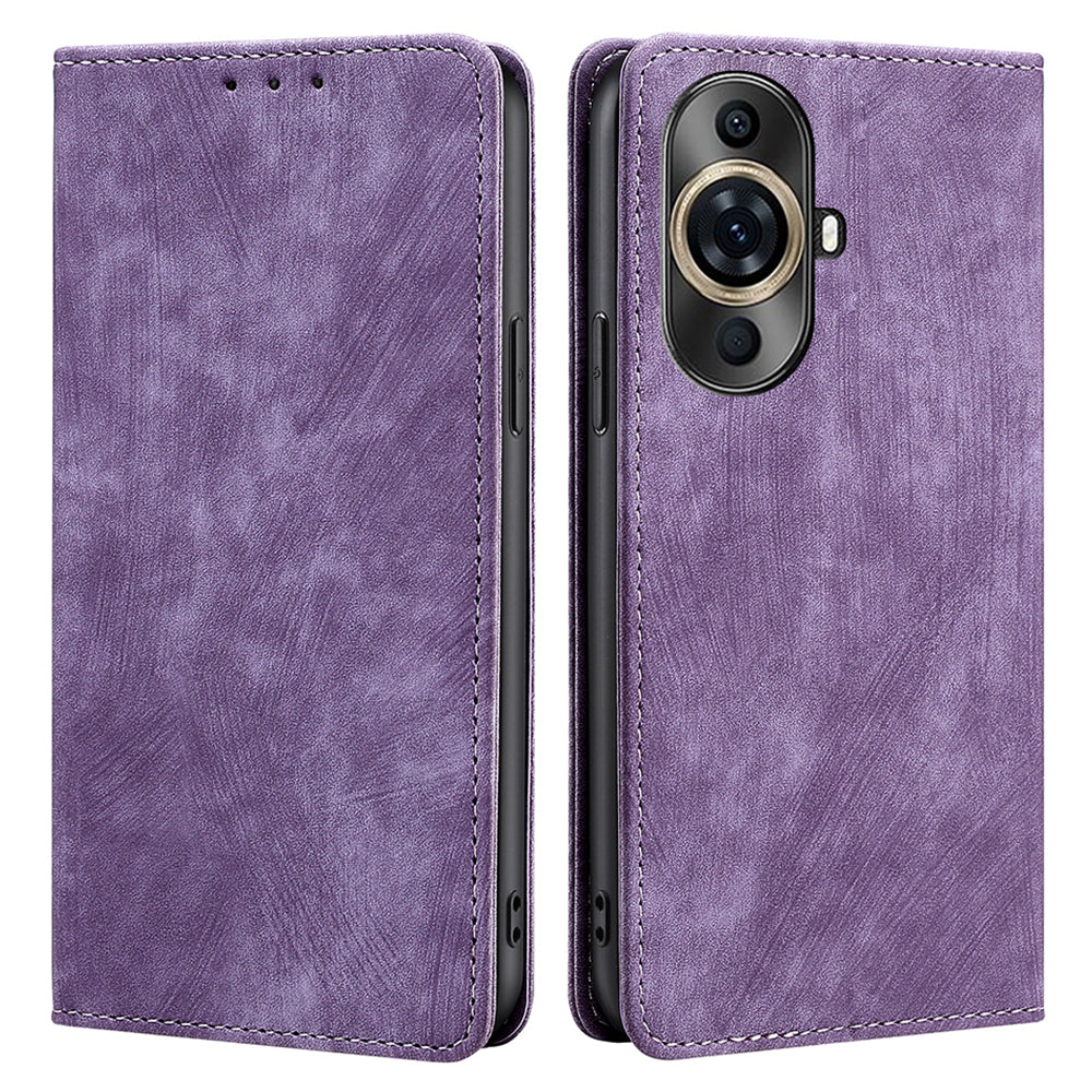 RFID Blocking Wallet Case for Huawei nova 11 Pro / nova 11 Ultra PU Leather Stand Mobile Phone Cover