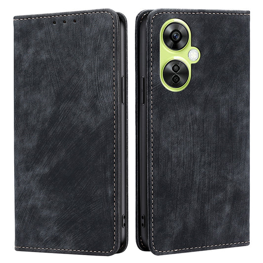 For OnePlus Nord CE 3 Lite 5G / Nord N30 5G RFID Blocking Wallet Case TPU+PU Leather Stand Magnetic Phone Cover