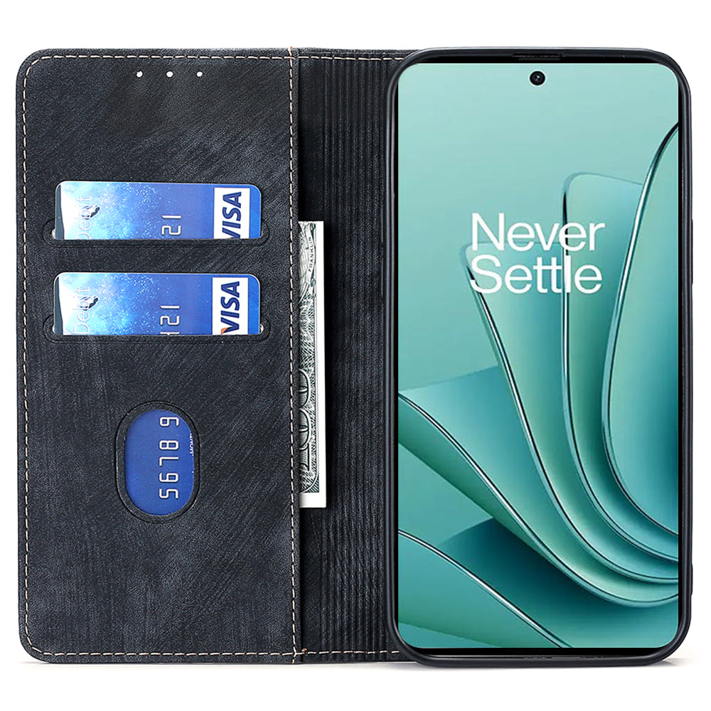 For OnePlus Nord CE 3 Lite 5G / Nord N30 5G RFID Blocking Wallet Case TPU+PU Leather Stand Magnetic Phone Cover