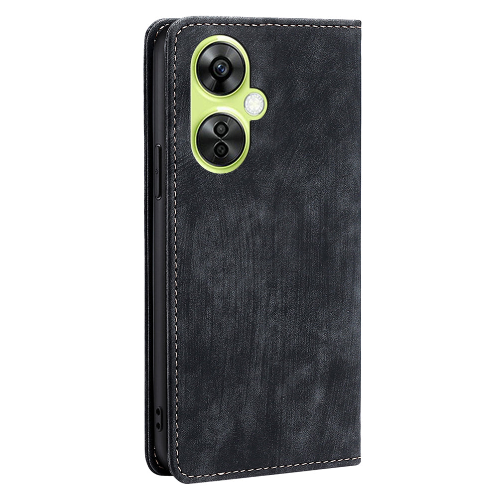 For OnePlus Nord CE 3 Lite 5G / Nord N30 5G RFID Blocking Wallet Case TPU+PU Leather Stand Magnetic Phone Cover