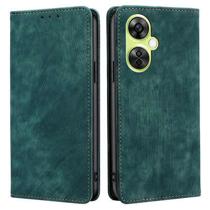 For OnePlus Nord CE 3 Lite 5G / Nord N30 5G RFID Blocking Wallet Case TPU+PU Leather Stand Magnetic Phone Cover