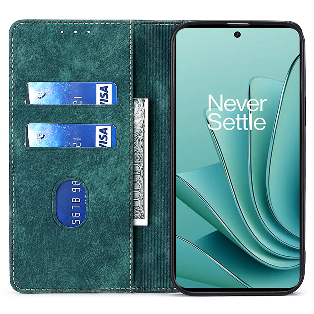 For OnePlus Nord CE 3 Lite 5G / Nord N30 5G RFID Blocking Wallet Case TPU+PU Leather Stand Magnetic Phone Cover