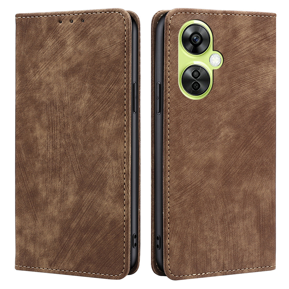 For OnePlus Nord CE 3 Lite 5G / Nord N30 5G RFID Blocking Wallet Case TPU+PU Leather Stand Magnetic Phone Cover