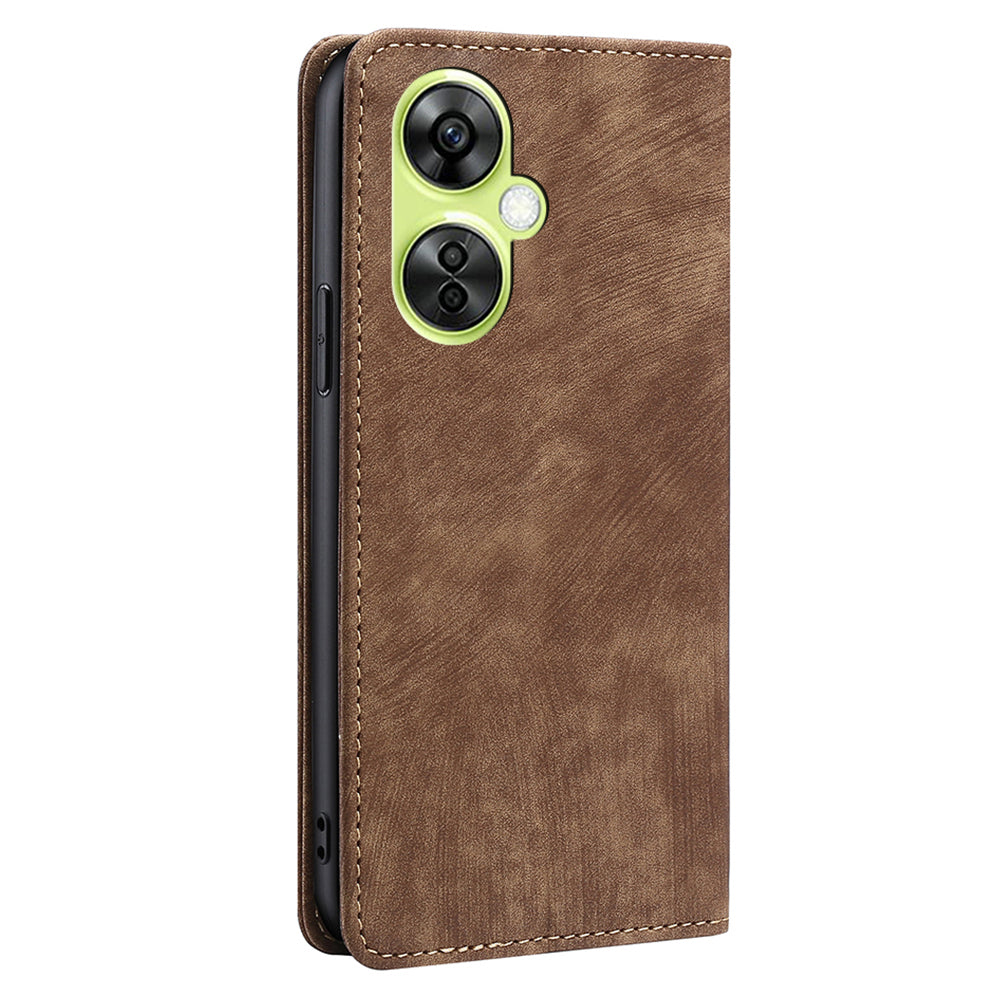 For OnePlus Nord CE 3 Lite 5G / Nord N30 5G RFID Blocking Wallet Case TPU+PU Leather Stand Magnetic Phone Cover