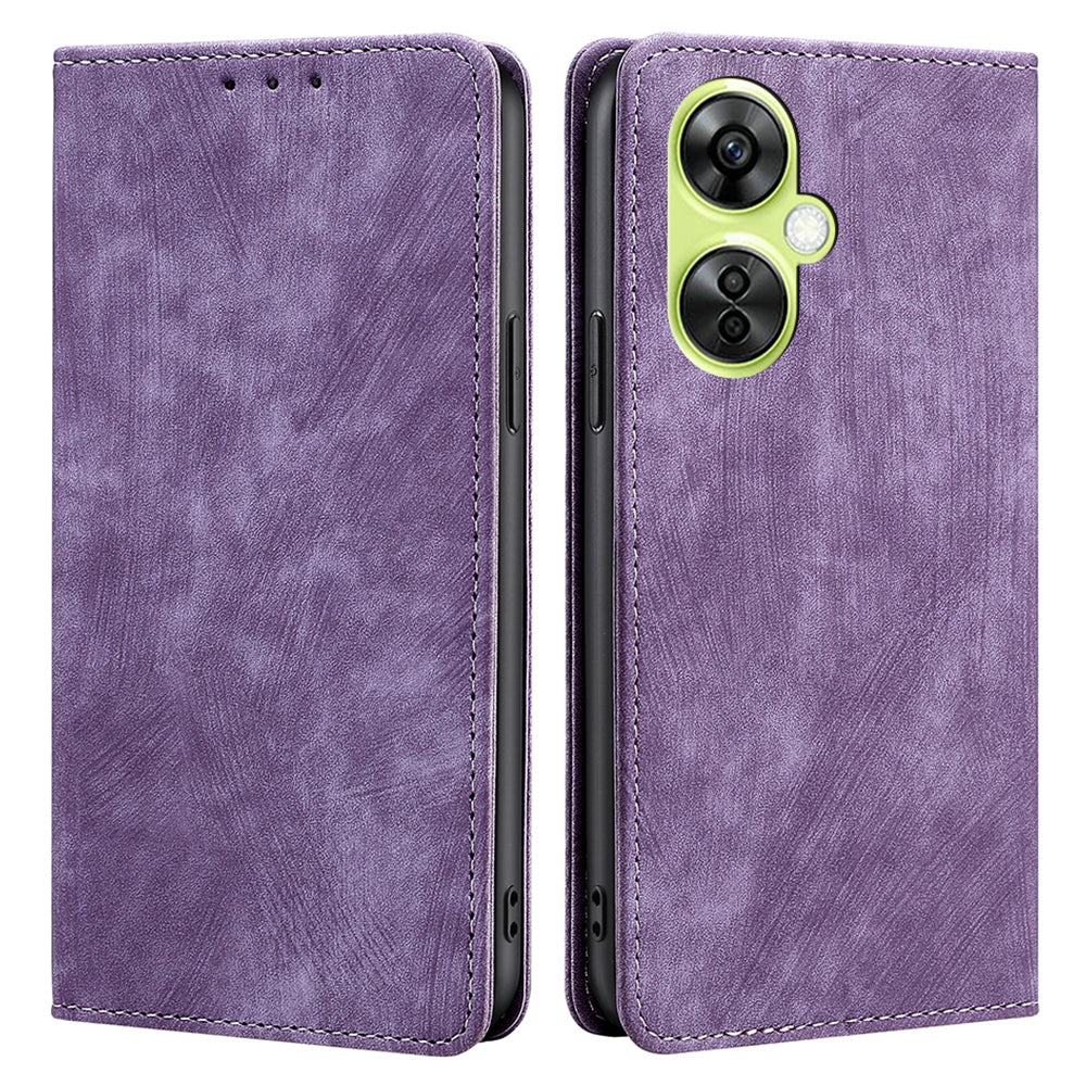 For OnePlus Nord CE 3 Lite 5G / Nord N30 5G RFID Blocking Wallet Case TPU+PU Leather Stand Magnetic Phone Cover