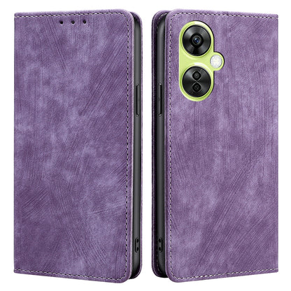 For OnePlus Nord CE 3 Lite 5G / Nord N30 5G RFID Blocking Wallet Case TPU+PU Leather Stand Magnetic Phone Cover