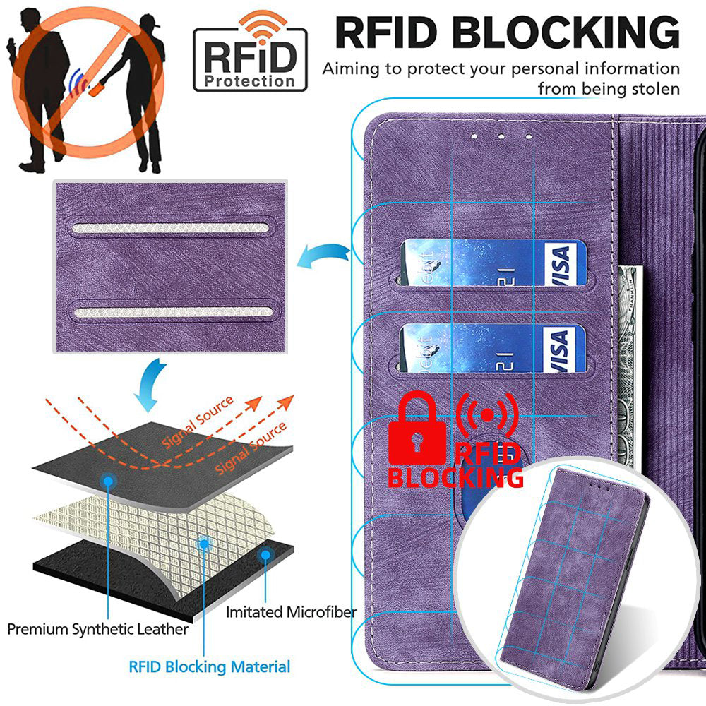 For Honor X50i 5G / 90 Lite 5G Multifunction Phone Case RFID Blocking Wallet PU Leather Stand Phone Cover