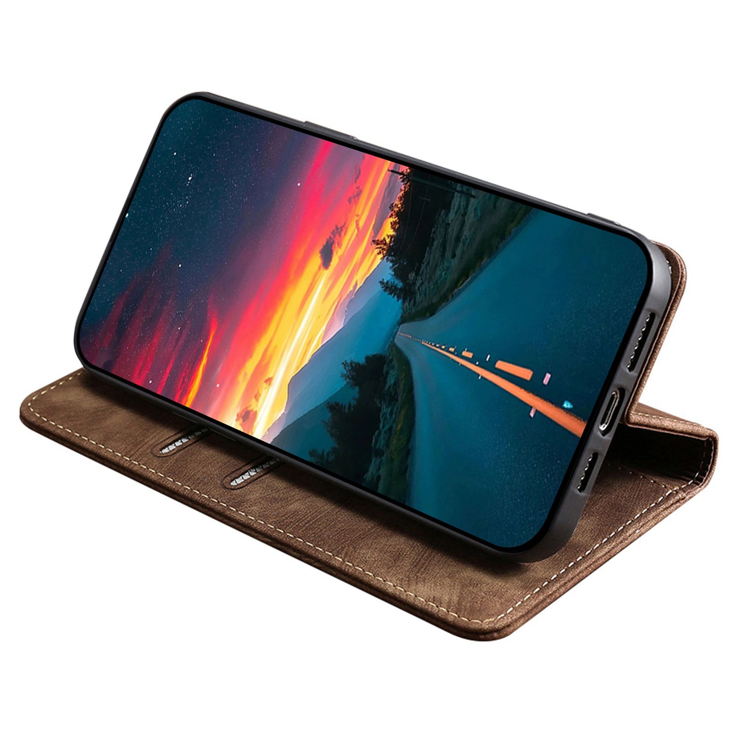 For vivo Y78+ 5G RFID Blocking Wallet PU Leather Phone Case Magnetic Stand Phone Cover
