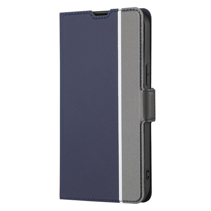 For vivo Y78+ 5G Anti-Scratch Phone Cover Twill Texture Card Holder Stand TPU+PU Leather Case