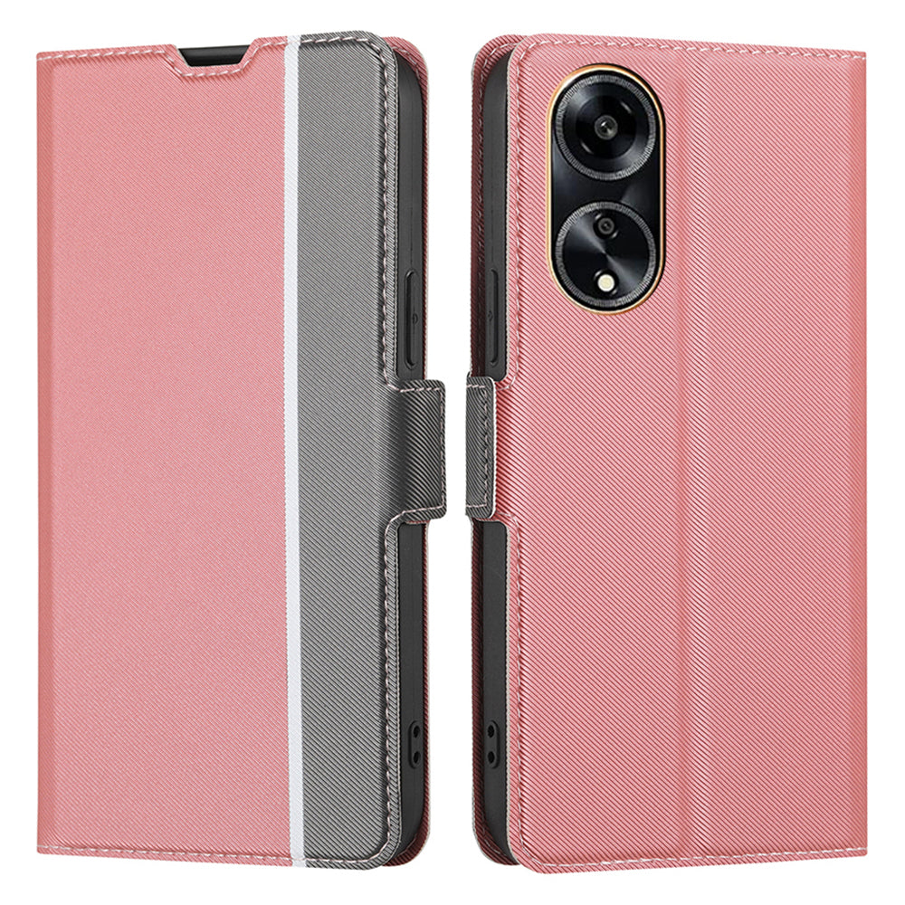 For Oppo A1 5G / A98 5G / F23 5G Card Slot Twill Texture Phone Cover Stand Magnetic Closure PU Leather Case