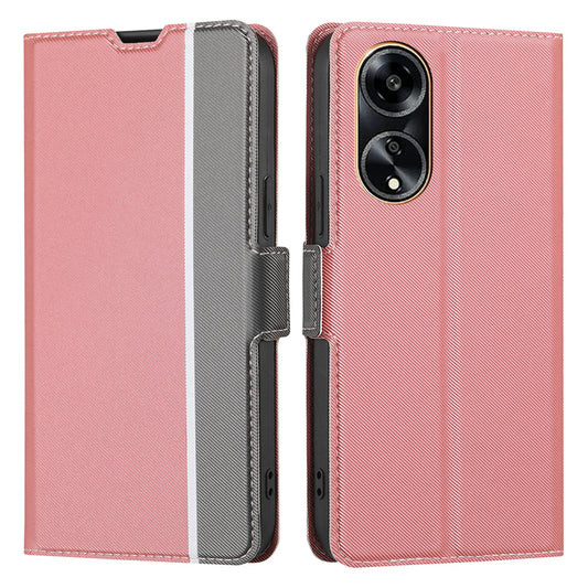 For Oppo A1 5G / A98 5G / F23 5G Card Slot Twill Texture Phone Cover Stand Magnetic Closure PU Leather Case