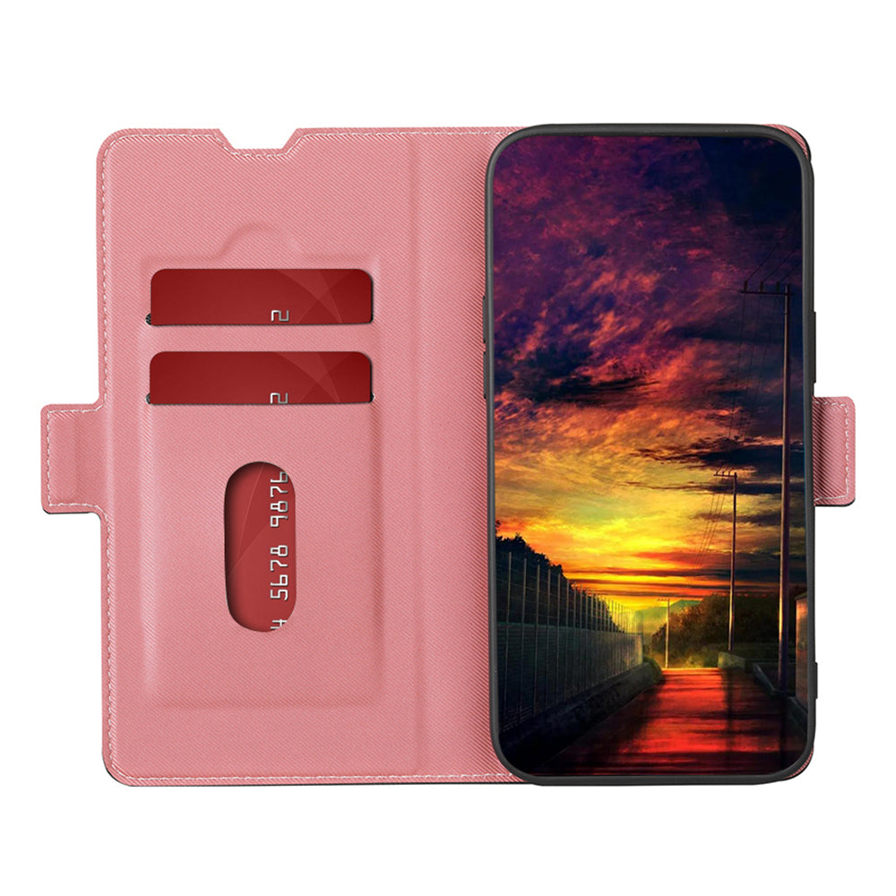 For Oppo A1 5G / A98 5G / F23 5G Card Slot Twill Texture Phone Cover Stand Magnetic Closure PU Leather Case