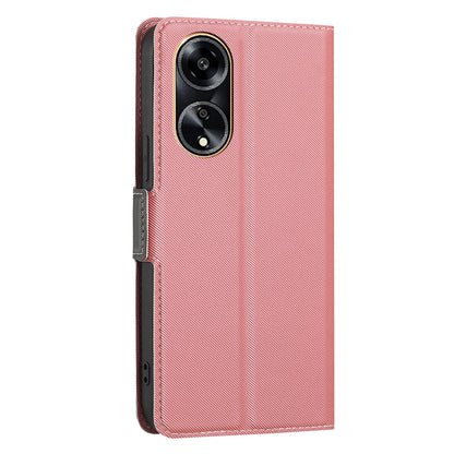 For Oppo A1 5G / A98 5G / F23 5G Card Slot Twill Texture Phone Cover Stand Magnetic Closure PU Leather Case