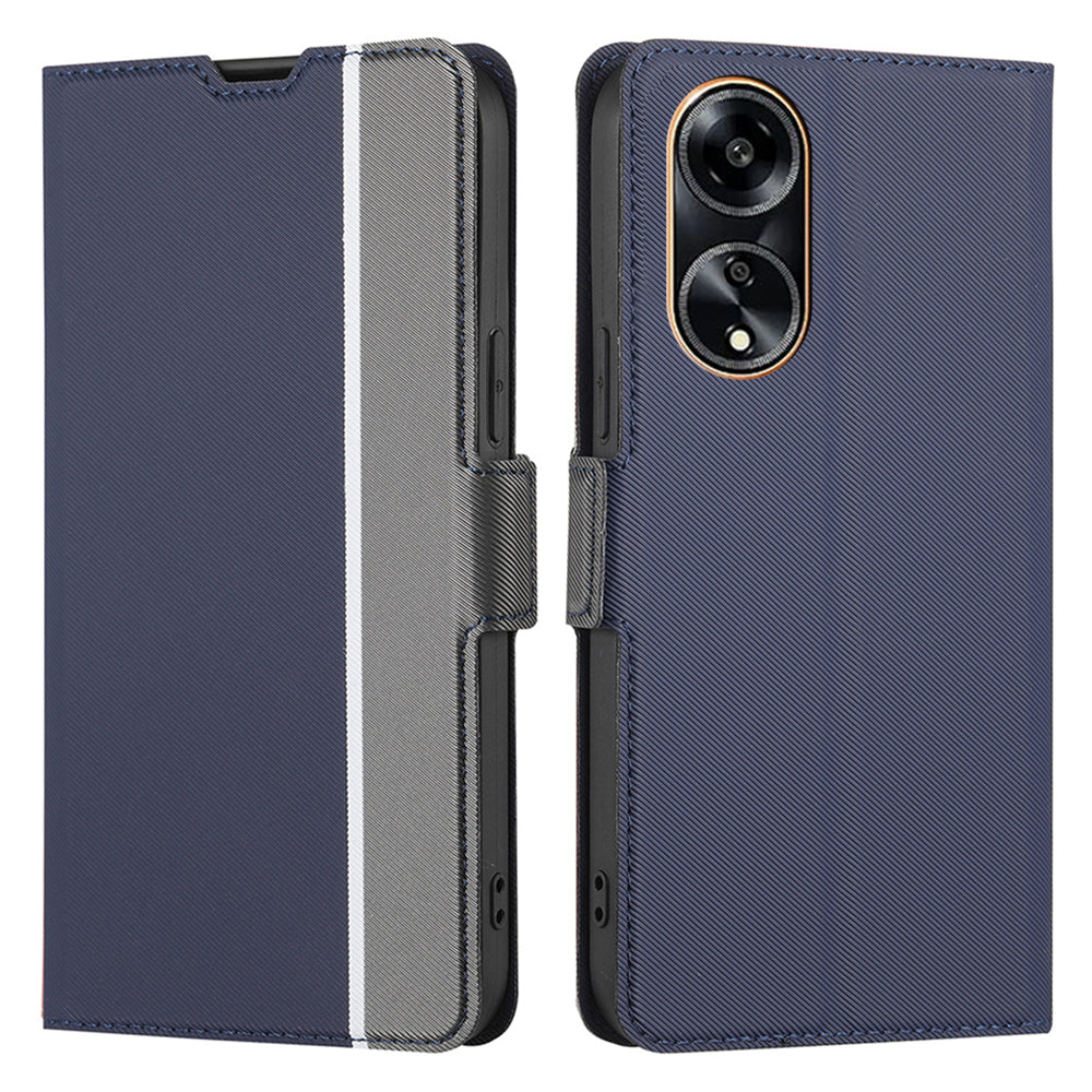For Oppo A1 5G / A98 5G / F23 5G Card Slot Twill Texture Phone Cover Stand Magnetic Closure PU Leather Case