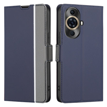 For Huawei nova 11 Pro / nova 11 Ultra Mobile Phone Case Twill Texture Card Holder Stand PU Leather Phone Cover