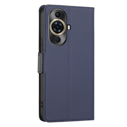 For Huawei nova 11 Pro / nova 11 Ultra Mobile Phone Case Twill Texture Card Holder Stand PU Leather Phone Cover
