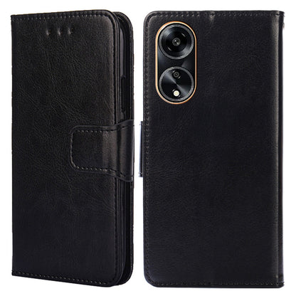 For Oppo A1 5G / A98 5G / F23 5G Wallet Stand Cover Shockproof Textured PULeather+TPU Cell Phone Case
