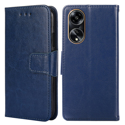 For Oppo A1 5G / A98 5G / F23 5G Wallet Stand Cover Shockproof Textured PULeather+TPU Cell Phone Case