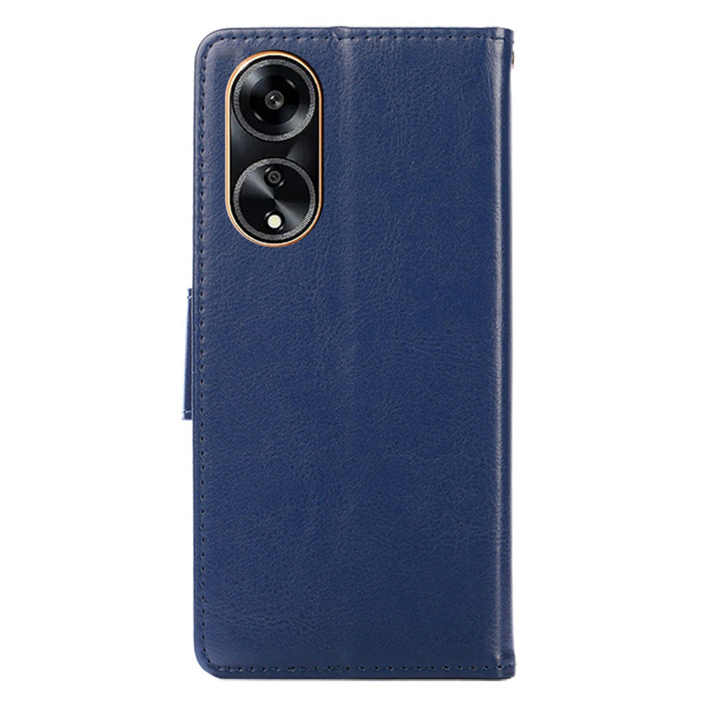 For Oppo A1 5G / A98 5G / F23 5G Wallet Stand Cover Shockproof Textured PULeather+TPU Cell Phone Case
