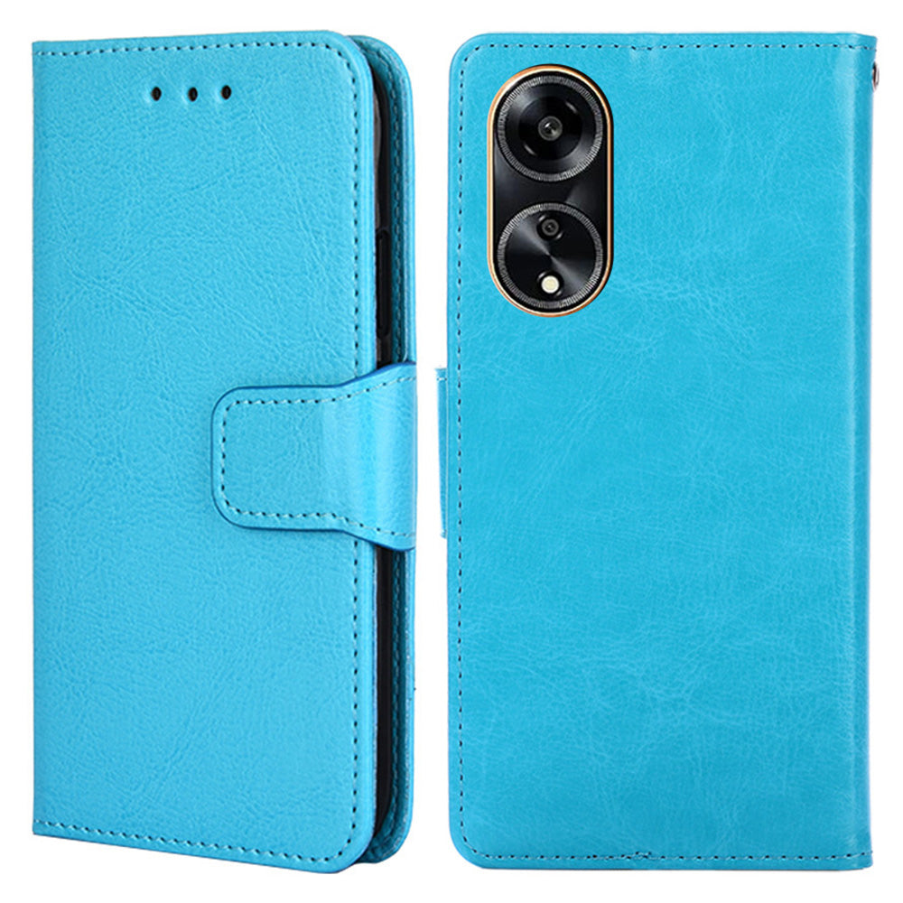 For Oppo A1 5G / A98 5G / F23 5G Wallet Stand Cover Shockproof Textured PULeather+TPU Cell Phone Case