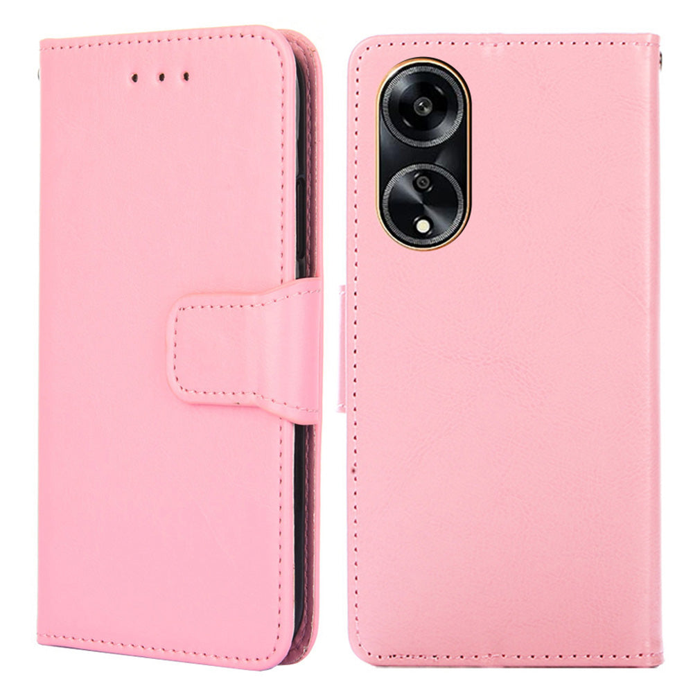 For Oppo A1 5G / A98 5G / F23 5G Wallet Stand Cover Shockproof Textured PULeather+TPU Cell Phone Case