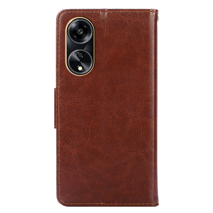 For Oppo A1 5G / A98 5G / F23 5G Wallet Stand Cover Shockproof Textured PULeather+TPU Cell Phone Case