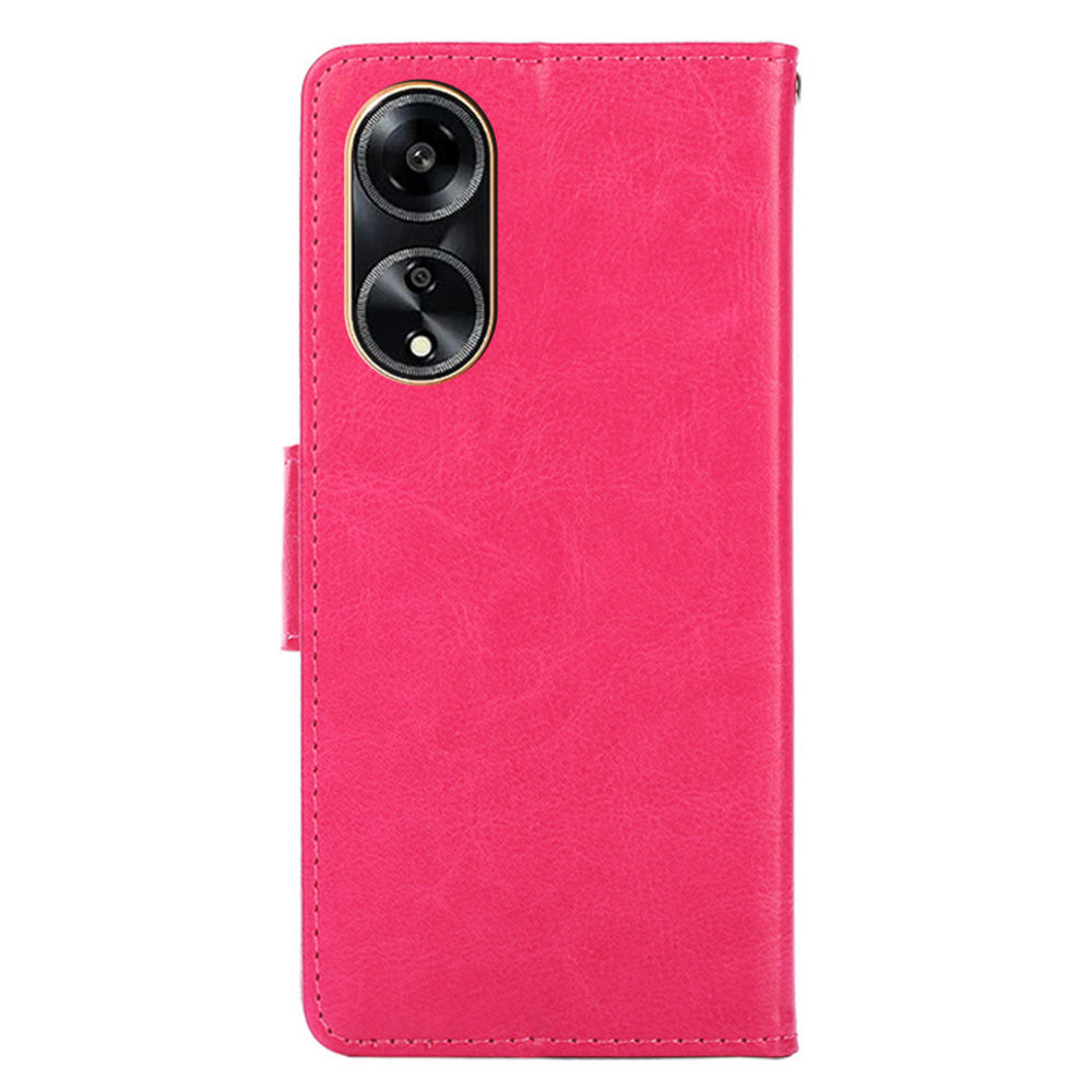 For Oppo A1 5G / A98 5G / F23 5G Wallet Stand Cover Shockproof Textured PULeather+TPU Cell Phone Case