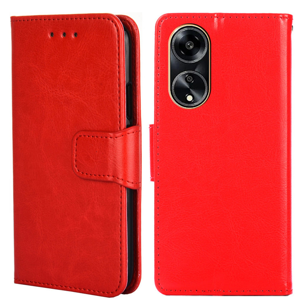 For Oppo A1 5G / A98 5G / F23 5G Wallet Stand Cover Shockproof Textured PULeather+TPU Cell Phone Case