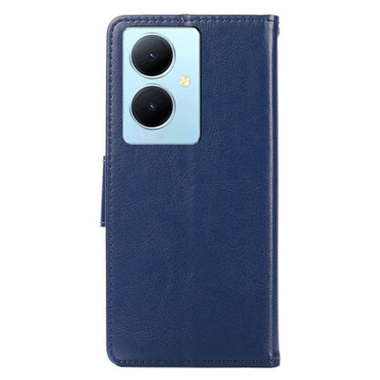 Anti-Scratch Textured Leather Wallet Case for vivo Y78+ 5G Stand Cover Shockproof Phone Protector