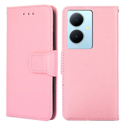 Anti-Scratch Textured Leather Wallet Case for vivo Y78+ 5G Stand Cover Shockproof Phone Protector