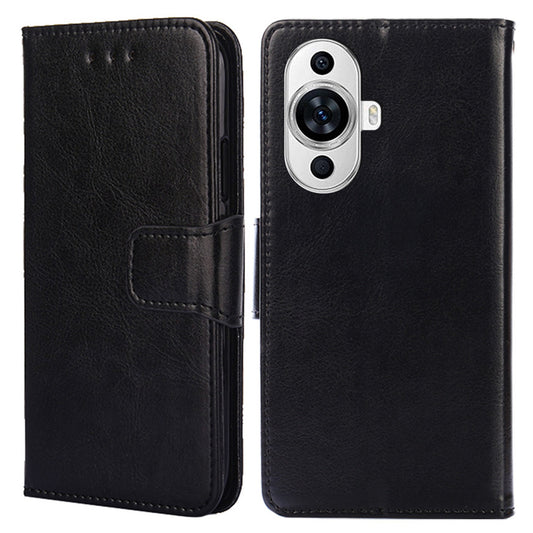For Huawei nova 11 Anti-Fingerprint Phone Cover Textured Leather Wallet Stand Cell Phone Case
