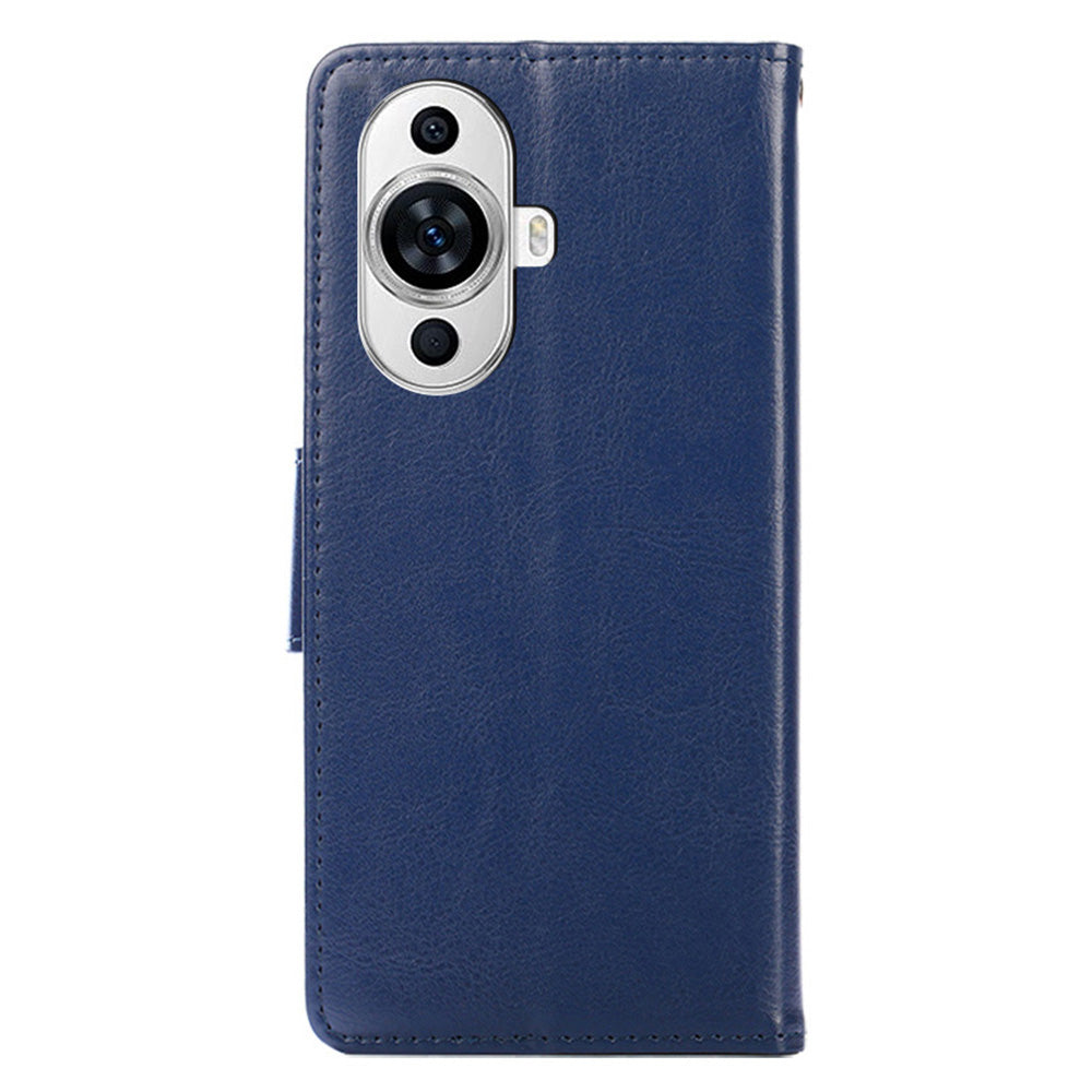 For Huawei nova 11 Anti-Fingerprint Phone Cover Textured Leather Wallet Stand Cell Phone Case
