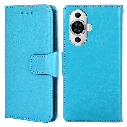 For Huawei nova 11 Anti-Fingerprint Phone Cover Textured Leather Wallet Stand Cell Phone Case