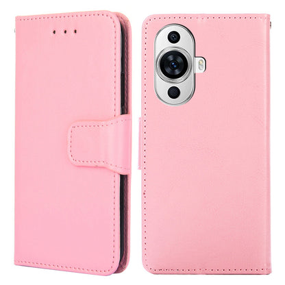For Huawei nova 11 Anti-Fingerprint Phone Cover Textured Leather Wallet Stand Cell Phone Case