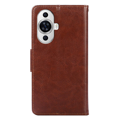 For Huawei nova 11 Anti-Fingerprint Phone Cover Textured Leather Wallet Stand Cell Phone Case