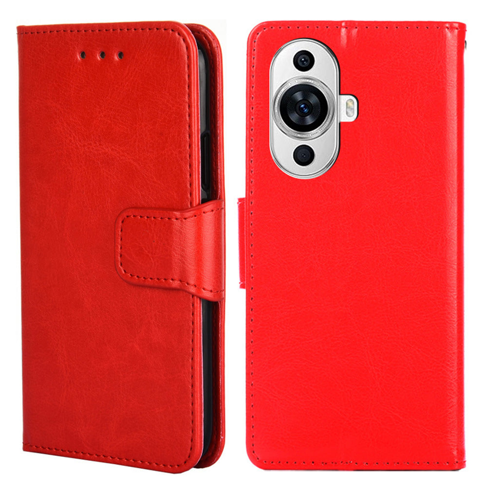 For Huawei nova 11 Anti-Fingerprint Phone Cover Textured Leather Wallet Stand Cell Phone Case