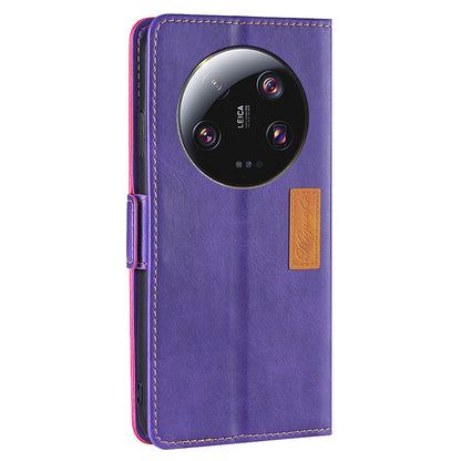 For Xiaomi 13 Ultra PU Leather Stand Cover Contrast Color Flip Wallet Phone Case