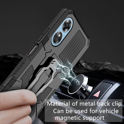 MechWarrior Project For Oppo A17 4G Kickstand Belt Clip Cover Shockproof TPU+PC Phone Case