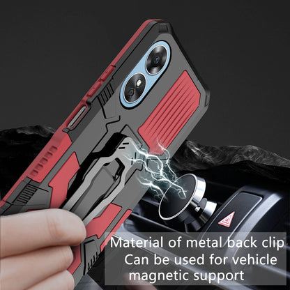 MechWarrior Project For Oppo A17 4G Kickstand Belt Clip Cover Shockproof TPU+PC Phone Case