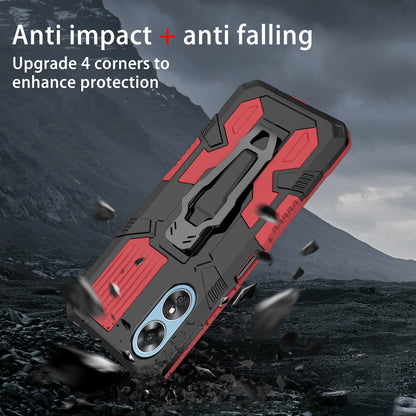 MechWarrior Project For Oppo A17 4G Kickstand Belt Clip Cover Shockproof TPU+PC Phone Case