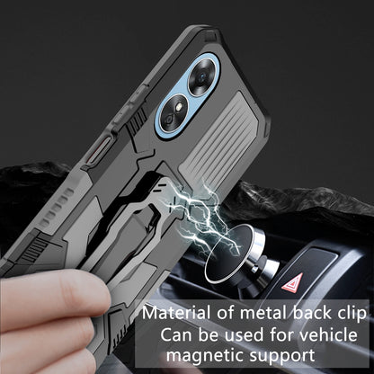 MechWarrior Project For Oppo A17 4G Kickstand Belt Clip Cover Shockproof TPU+PC Phone Case