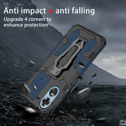 MechWarrior Project For Oppo A17 4G Kickstand Belt Clip Cover Shockproof TPU+PC Phone Case