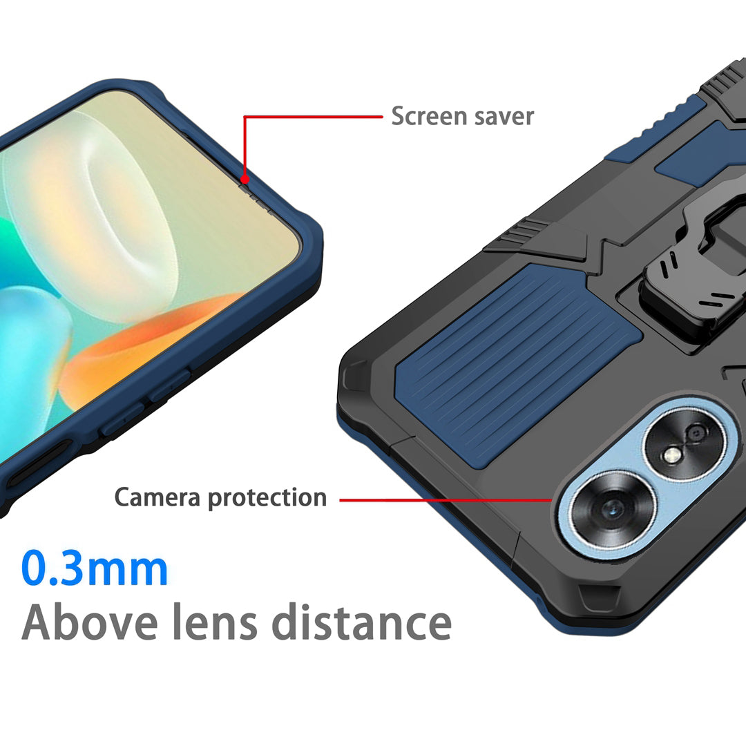 MechWarrior Project For Oppo A17 4G Kickstand Belt Clip Cover Shockproof TPU+PC Phone Case