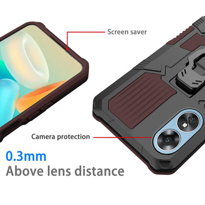 MechWarrior Project For Oppo A17 4G Kickstand Belt Clip Cover Shockproof TPU+PC Phone Case