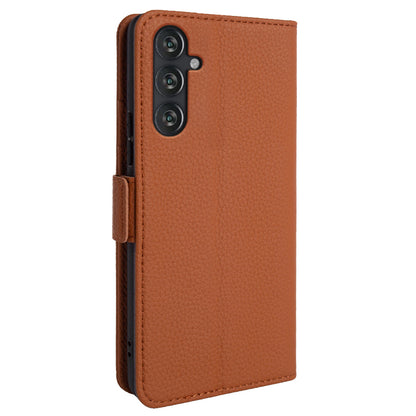 For Samsung Galaxy M13 4G Fully Wrapped Genuine Cow Leather Wallet Stand Cover Phone Flip Case