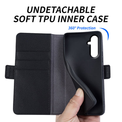 For Samsung Galaxy M13 4G Fully Wrapped Genuine Cow Leather Wallet Stand Cover Phone Flip Case