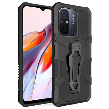 MechWarrior Project Phone Case for Xiaomi Redmi 12C 4G Kickstand Belt Clip TPU+PC Back Cover